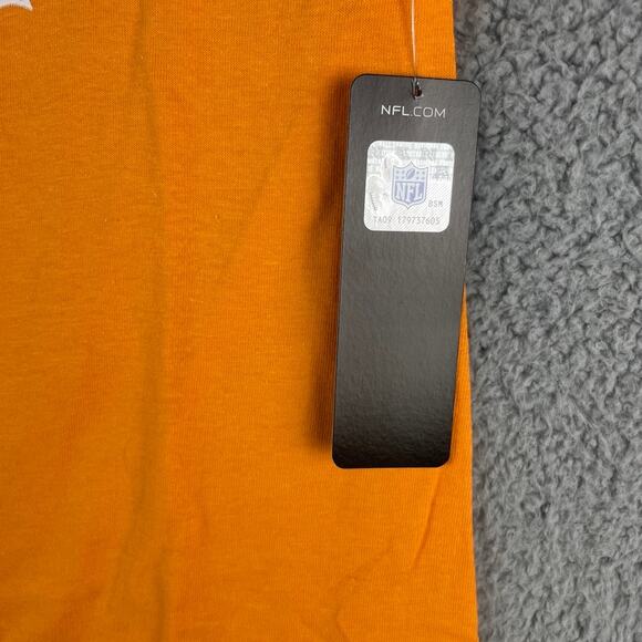 NFL Team Apparel Men Medium Orange Miami Dolphins 100% Cotton Short Sleeve Shirt - Picture 4 of 9